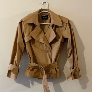 BCBG Tan Trench Coat with Belt
